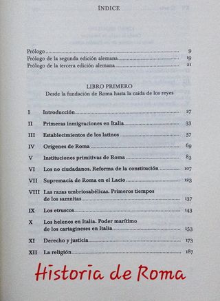 Historia de Roma, Tomo 1