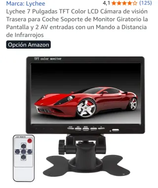Pantalla Monitor Coche TFT LED 7