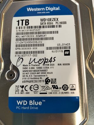 Disco 1TB WD Blue WD10EZEX 3.5" SATA 7200RPM