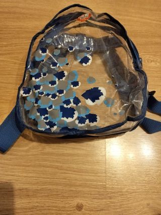 Mochila transparente infantil