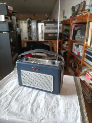 Radio Vintage Azul RETRO CUERO USB