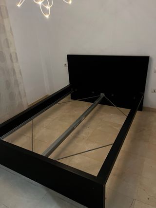 Estructura cama Ikea melanina marrón