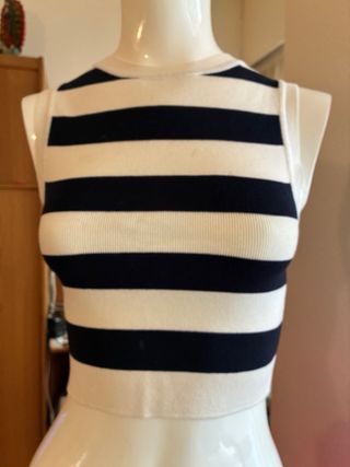 Top Rayas Zara Talla 38 Algodón