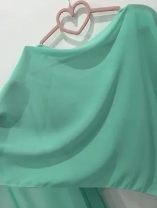 Capa gasa multiposición verde agua