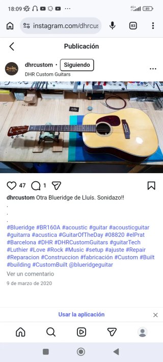 Guitarra Acústica Blueridge BR-160A