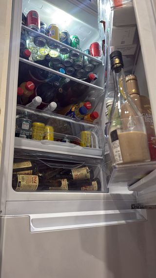 Frigorífico y congelador blanco