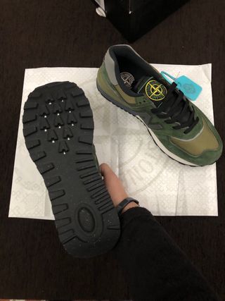 Stone Island x New Balance 574 Legacy Verde