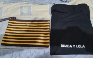 Bolso Bimba y Lola rayas marrón y amarillo