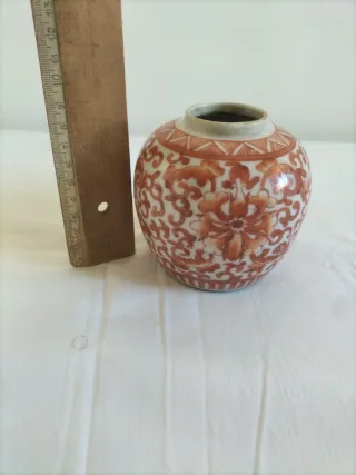 Jarrón chino antiguo porcelana