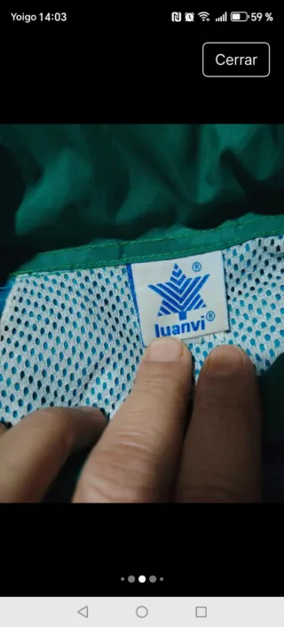 Cortavientos Luanvi Retro Vintage Talla XL