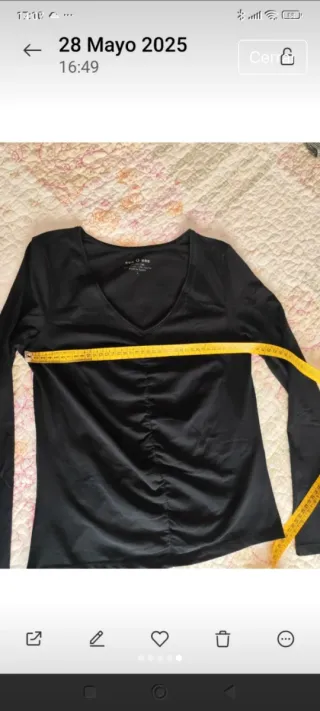 Camiseta negra manga larga ese O ese