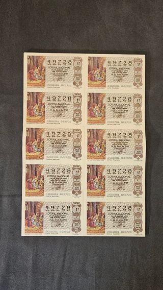 Lotería Nacional 1986 sorteos 20, 24 y 46