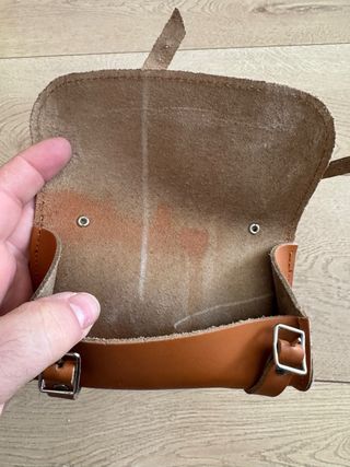 Borsello porta attrezzi bici vintage in cuoio