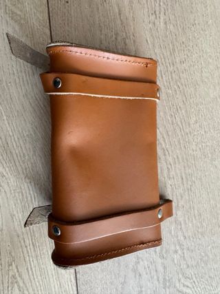 Borsello porta attrezzi bici vintage in cuoio