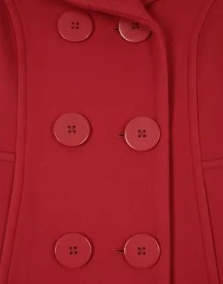 Abrigo vintage Derhy rojo carmín - Estilo Retro