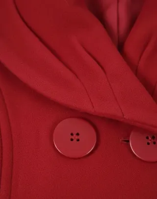 Abrigo vintage Derhy rojo carmín - Estilo Retro