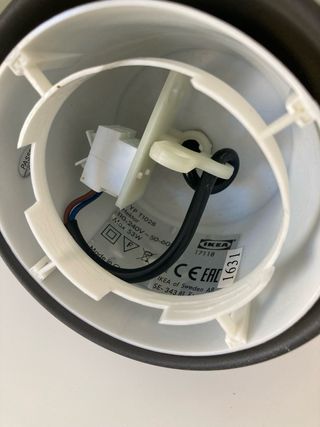 Lámpara colgante Hektar Ikea gris