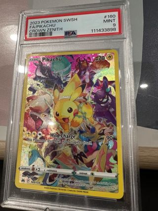 Pikachu FA Crown Zenith 160/159 PSA 9