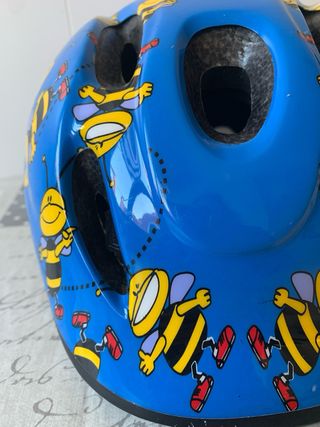 Casco bici infantil abejas azul
