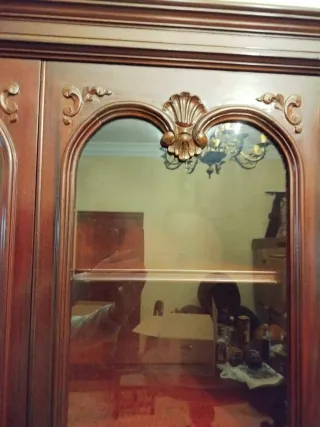 Mueble bar y vitrina antiguo madera