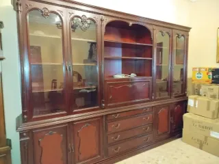 Mueble bar y vitrina antiguo madera