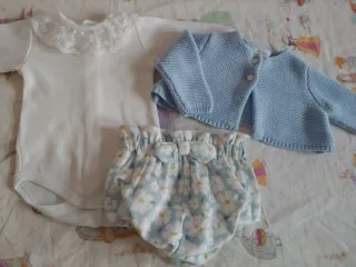 Conjunto 3 piezas 0-1 mes bebe o reborn