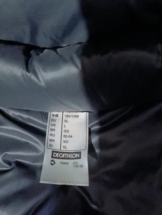 Plumífero Quechua Negro Talla XL