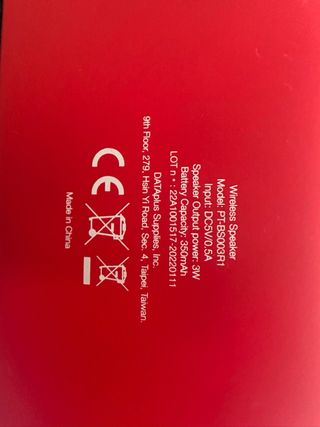 Altavoz Pantone Universe PT-BS003R1 Bluetooth Rojo