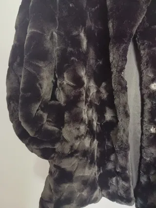 Giacca pelliccia sintetica nera