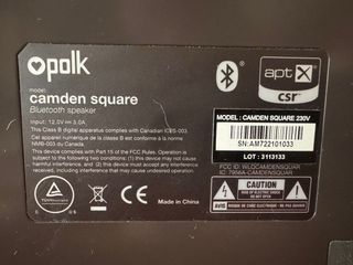 Altavoz Bluetooth Polk Camden Square