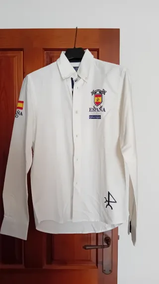 Camisa Blanca Valecuatro Talla XS Bordados