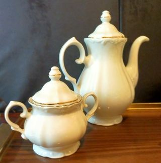 Set Café Vintage Pontesa Porcelana Dorado