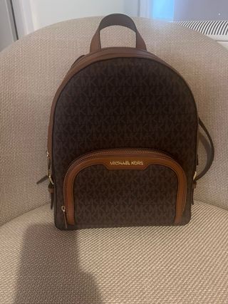 Mochila Michael Kors Marrón Logo MK