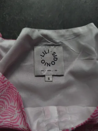 Top corto niña Lili Sidonio rosa y blanco