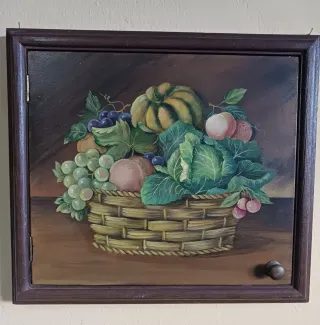 Quadro Copri Cassaforte dipinto Frutta e Verdura