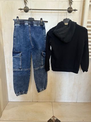 Completo bambino Puma jeans e felpa