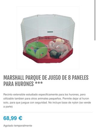 Parque para hurones o conejos