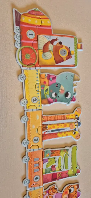 Puzzle Djeco Tren Animales 20 Piezas