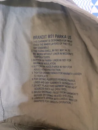 Parka Brandit Talla XL Verde Militar