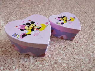 Cajas Corazón Mickey y Minnie Disney