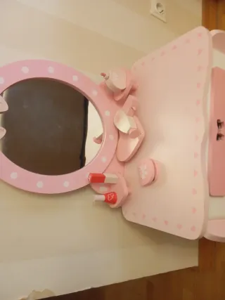 Tocador infantil madera rosa Lidl