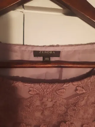 Vestido fiesta Zendra rosa encaje