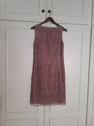 Vestido fiesta Zendra rosa encaje