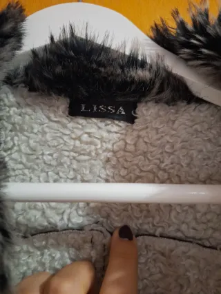 Cazadora LONA negra con brillo y forro Talla XS