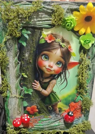 Libreta grimorio niña Elfa