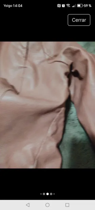 Chaqueta Biker Cuero Rosa con Pelo Interior