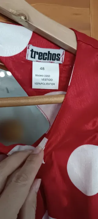 Vestido de fiesta rojo y blanco