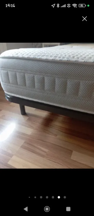 Estructura cama y colchón 150x190