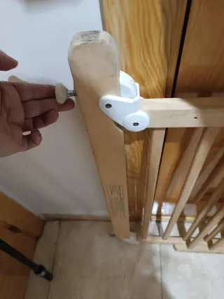 Barrera de madera para escaleras, piscinas