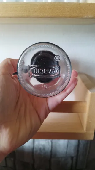 Porta spezie Ikea in vetro e legno